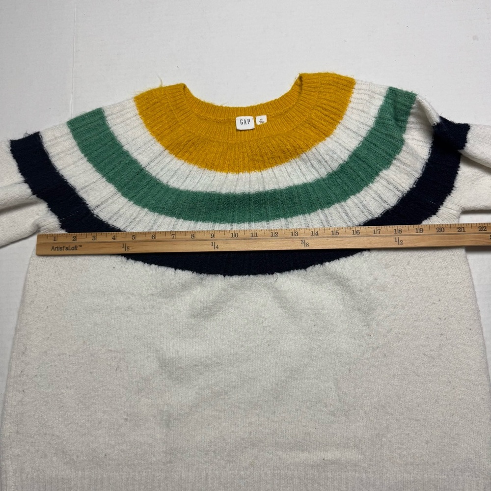 GAP Women's Stripe Yoke Crewneck Sweater Size: XL - Picture 8 of 10